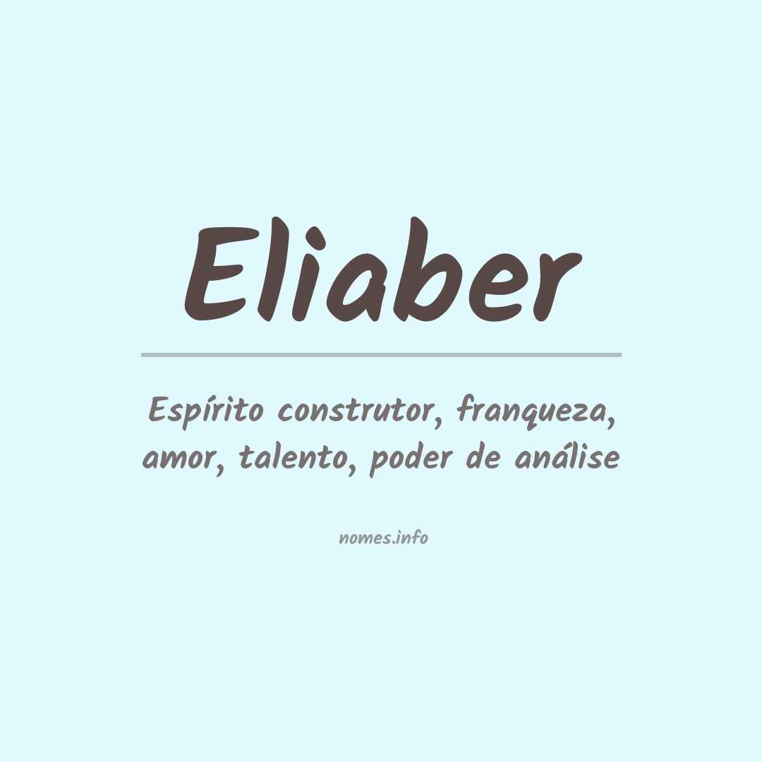Significado do nome Eliaber