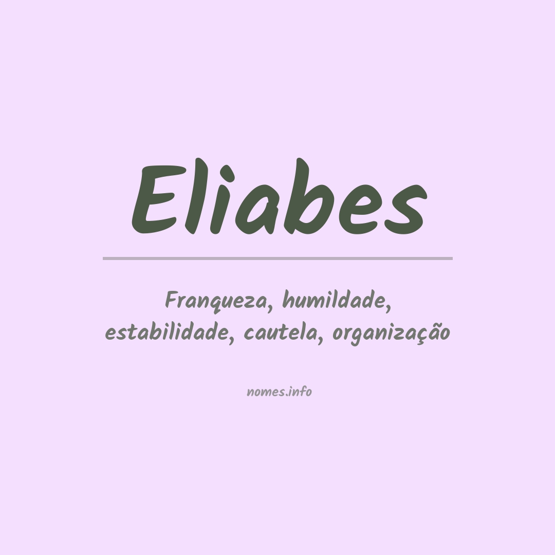 Significado do nome Eliabes