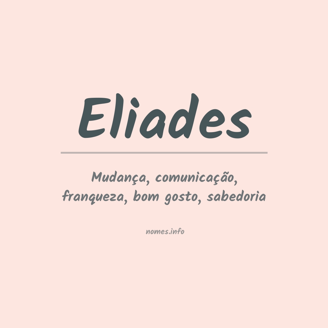 Significado do nome Eliades