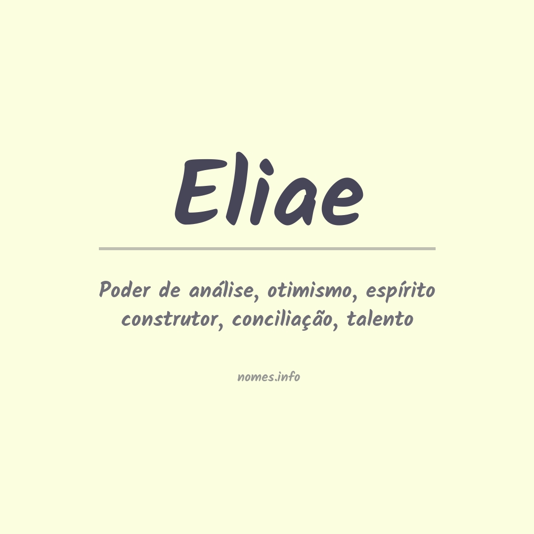 Significado do nome Eliae