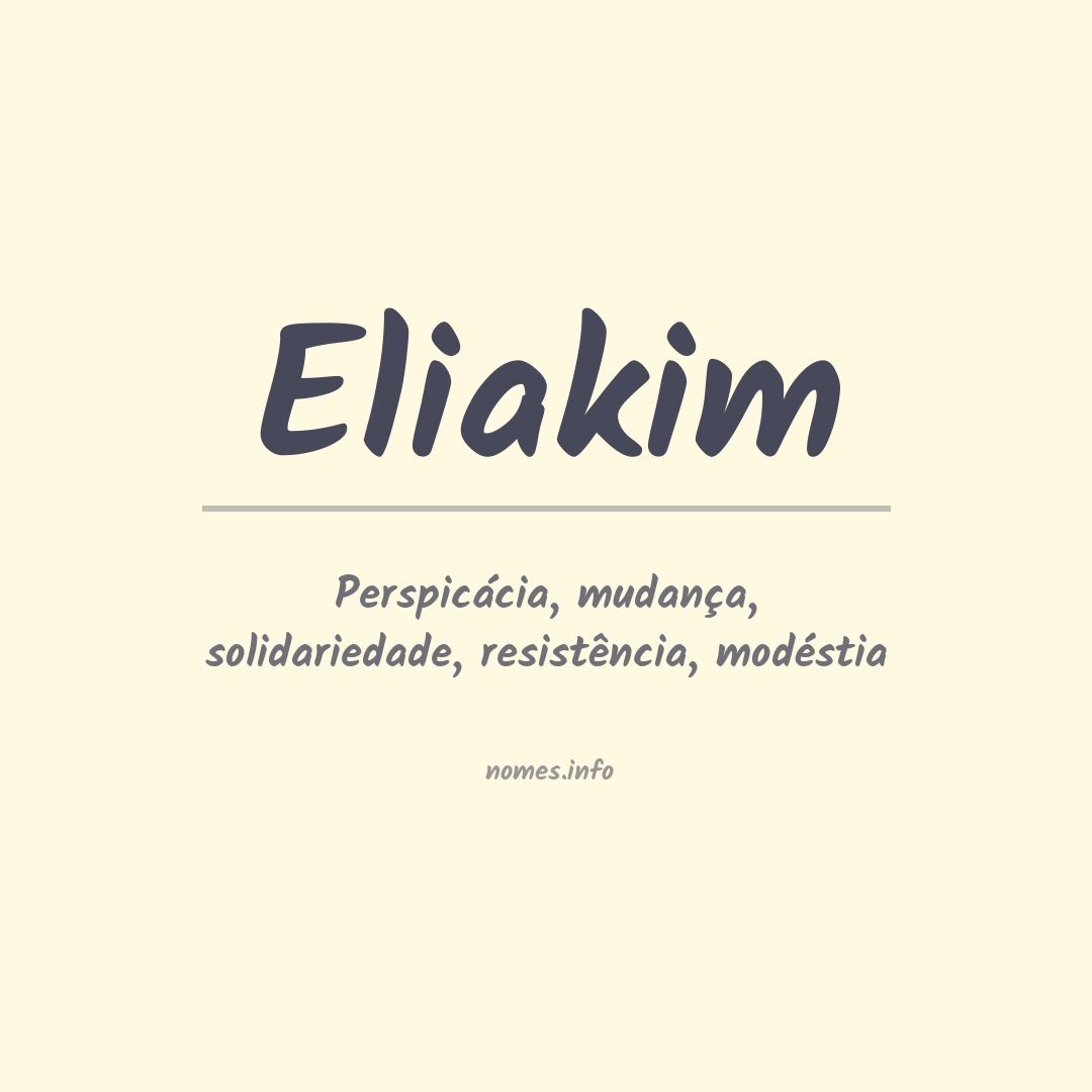 Significado do nome Eliakim