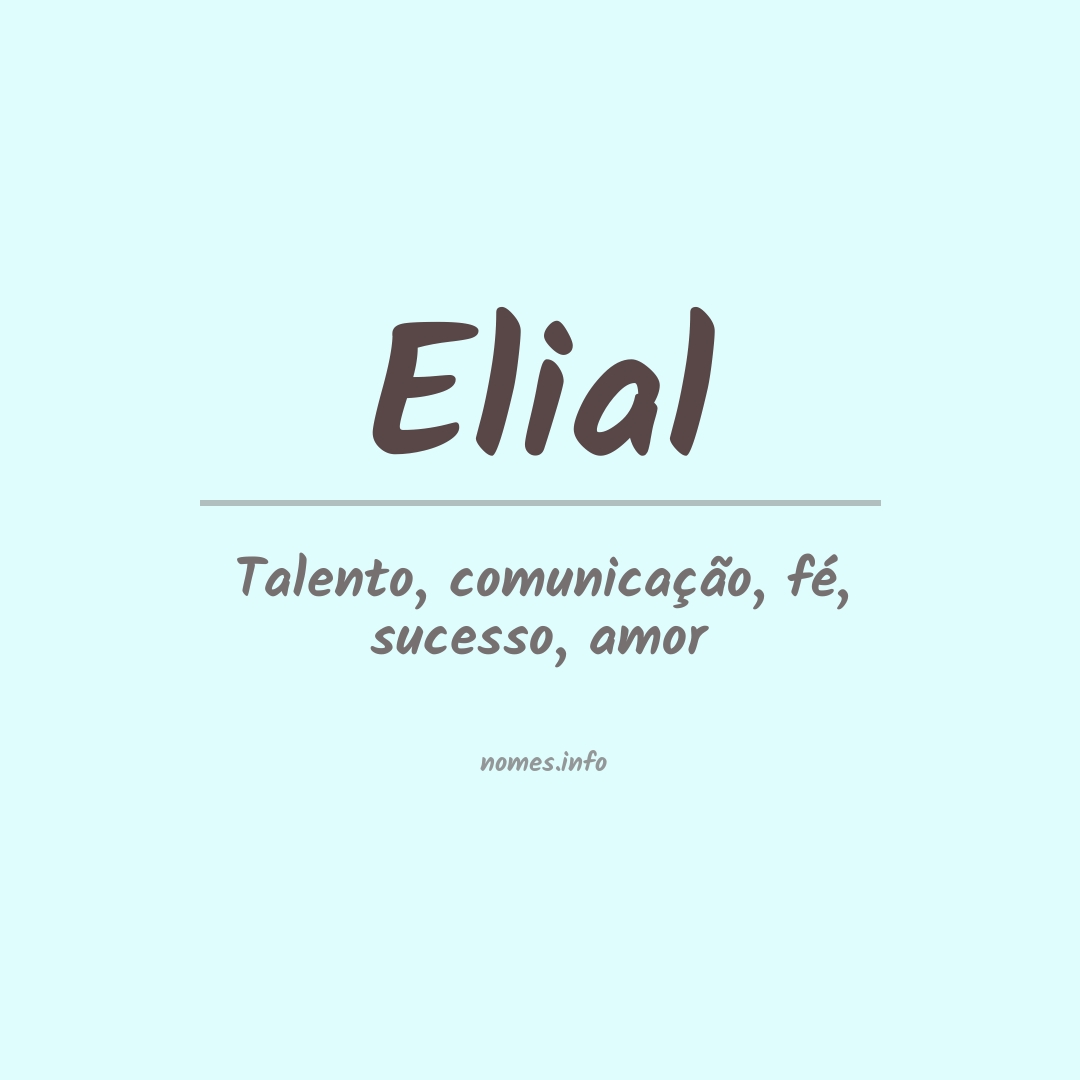 Significado do nome Elial