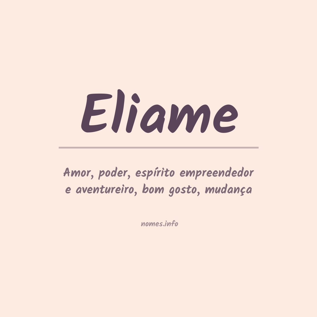 Significado do nome Eliame