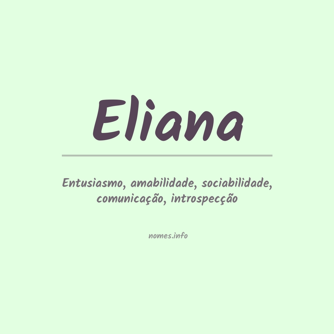 Significado do nome Eliana