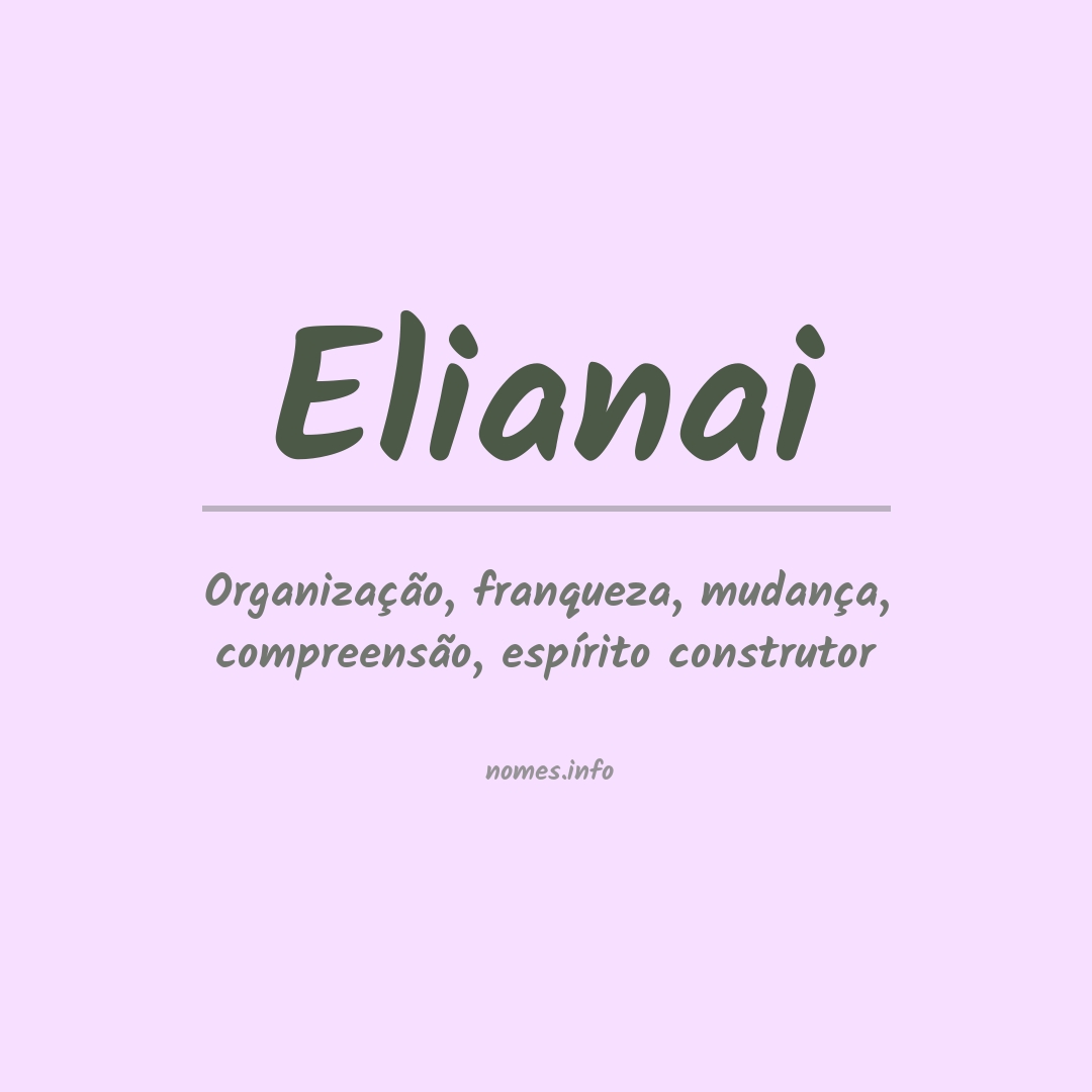 Significado do nome Elianai