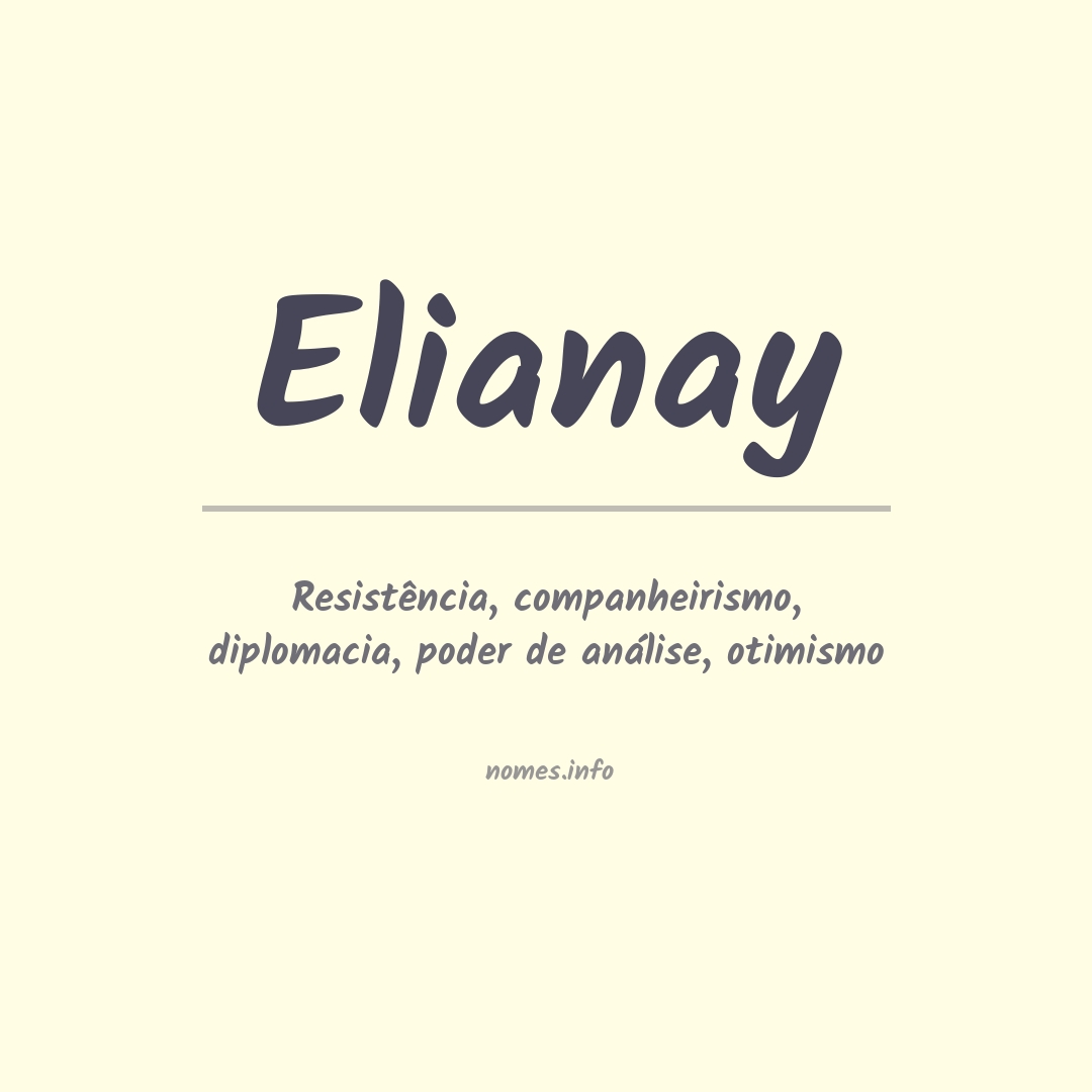 Significado do nome Elianay