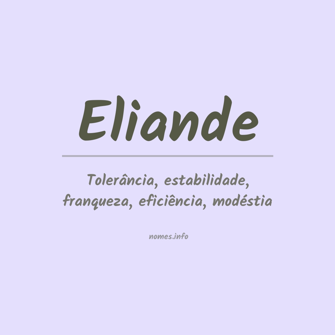 Significado do nome Eliande