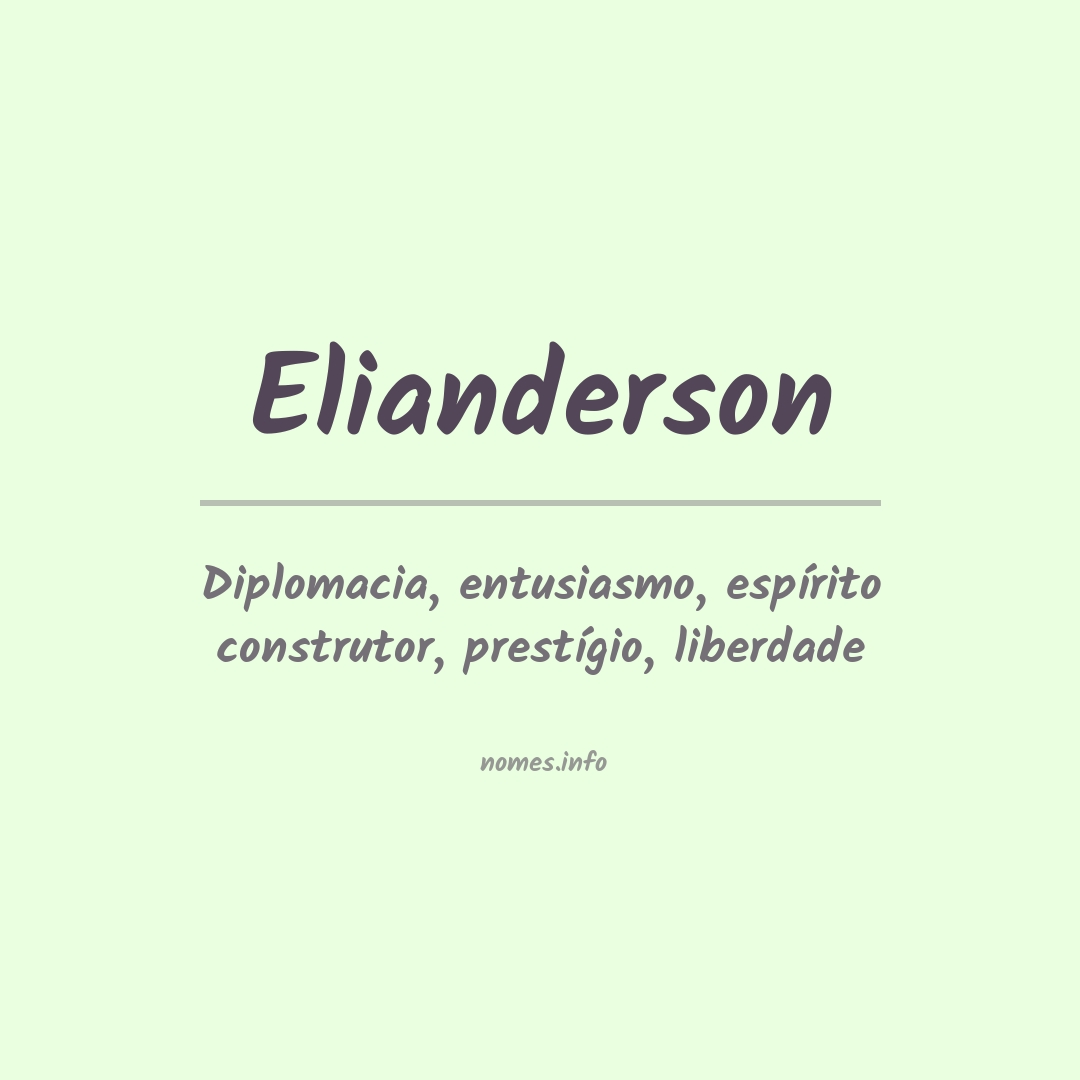 Significado do nome Elianderson