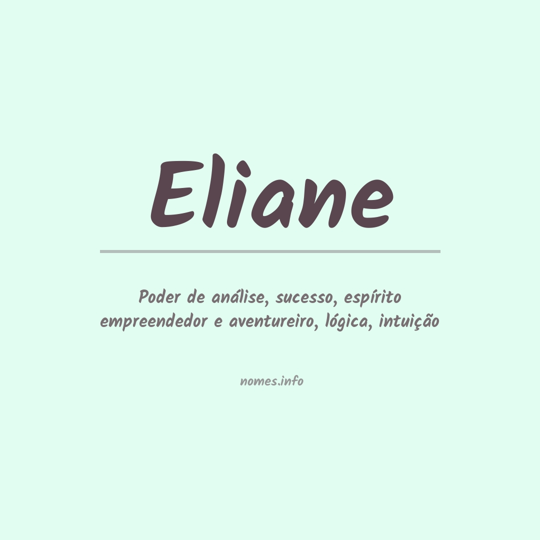 Significado do nome Eliane