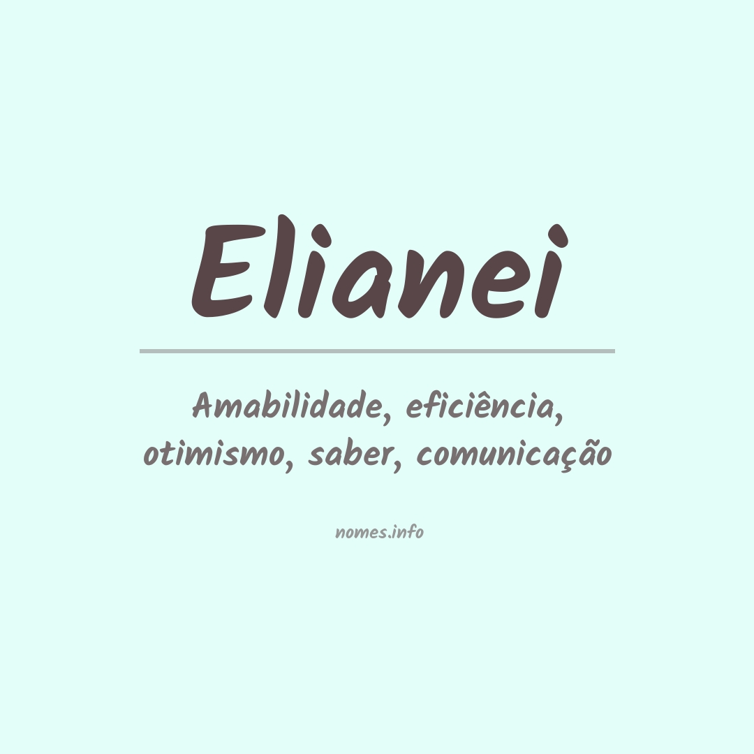 Significado do nome Elianei