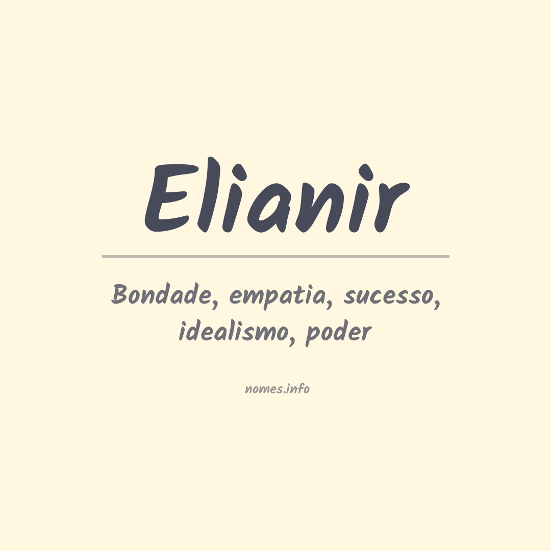 Significado do nome Elianir