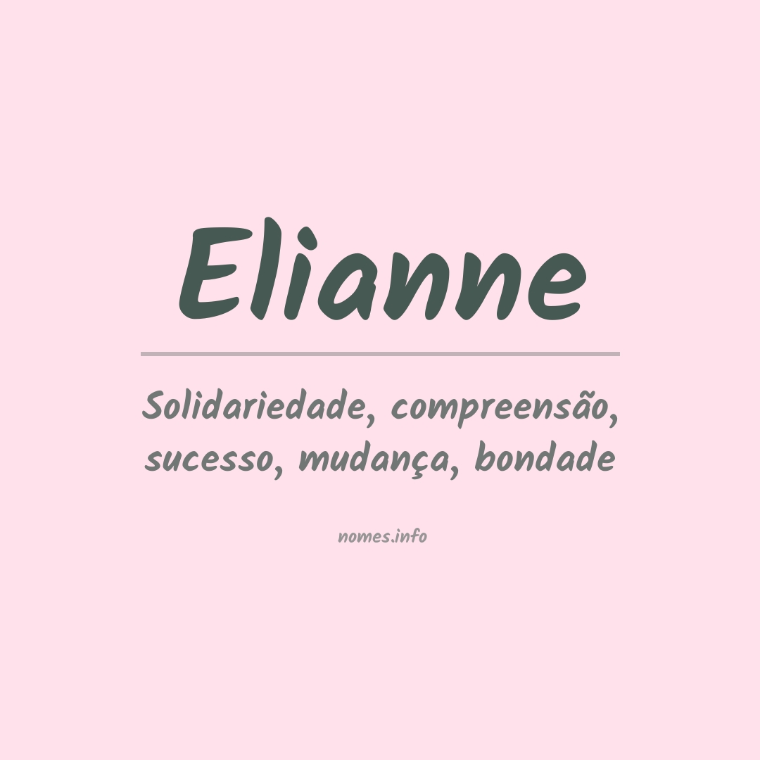 Significado do nome Elianne