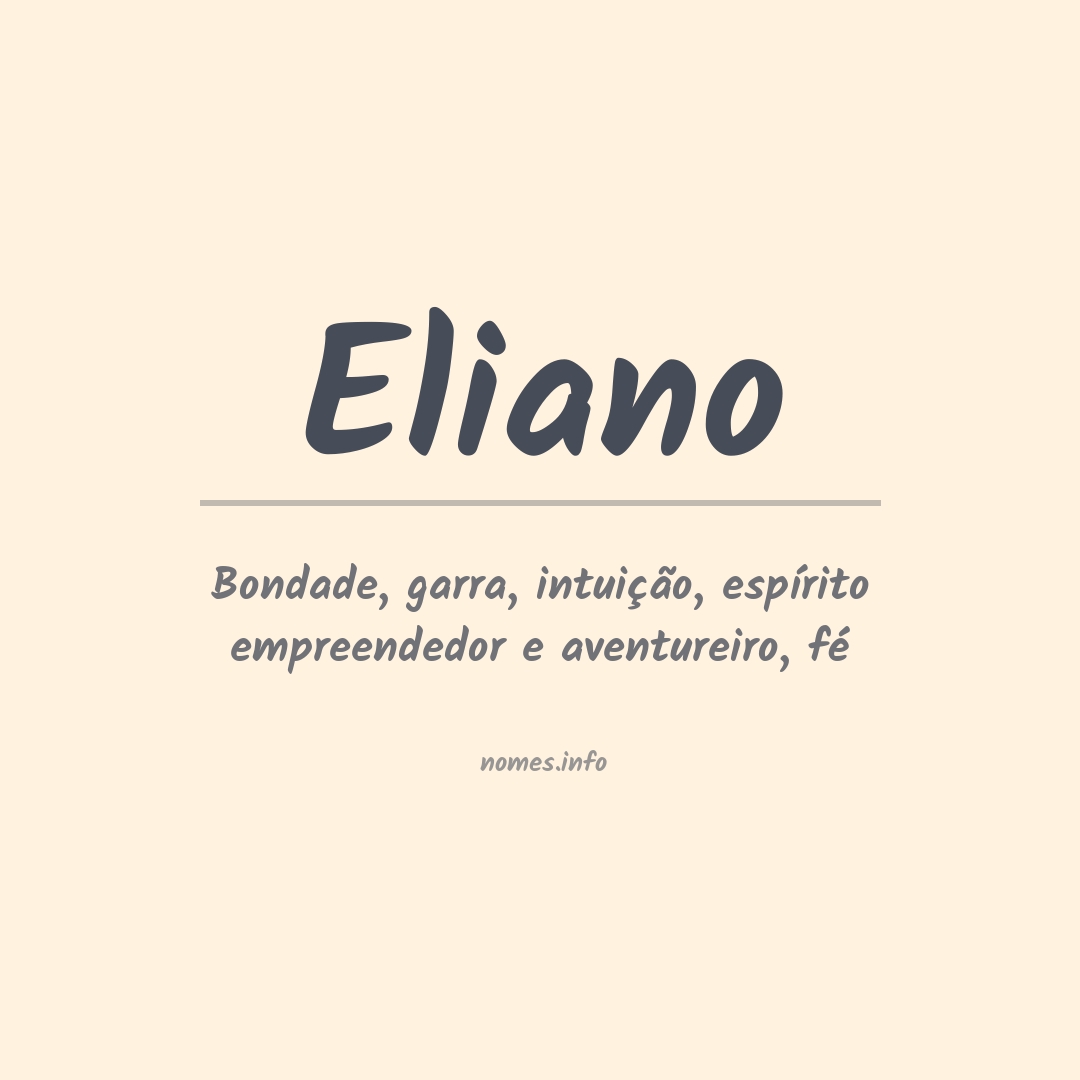 Significado do nome Eliano