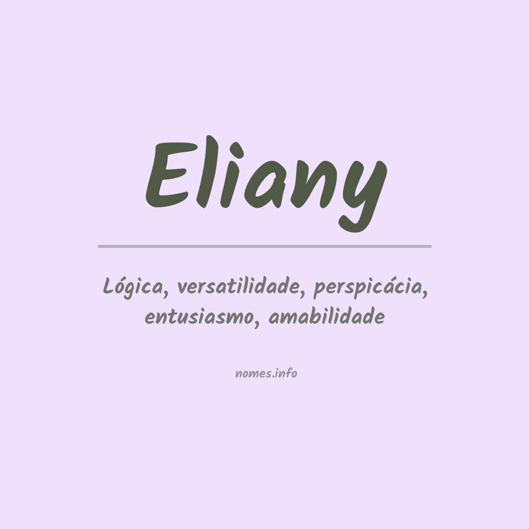 Significado do nome Eliany