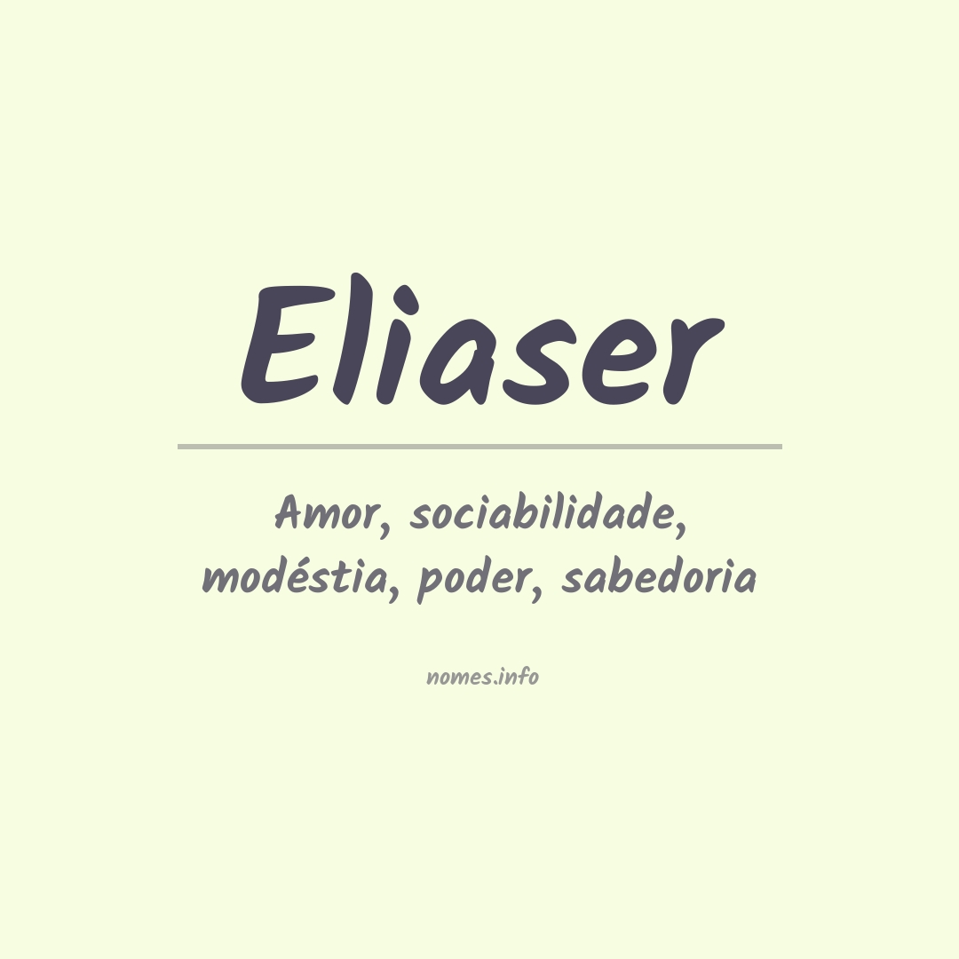 Significado do nome Eliaser