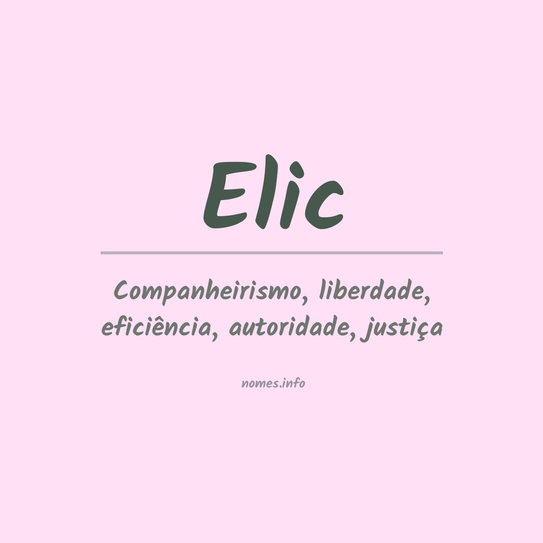 Significado do nome Elic