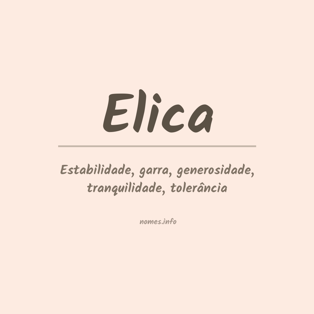 Significado do nome Elica