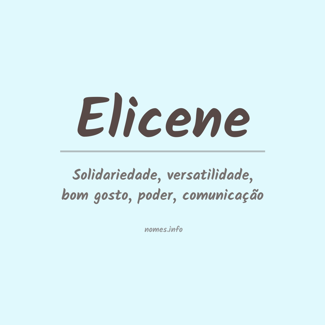 Significado do nome Elicene