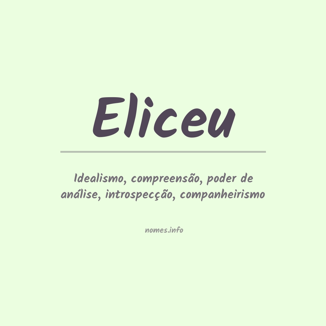 Significado do nome Eliceu