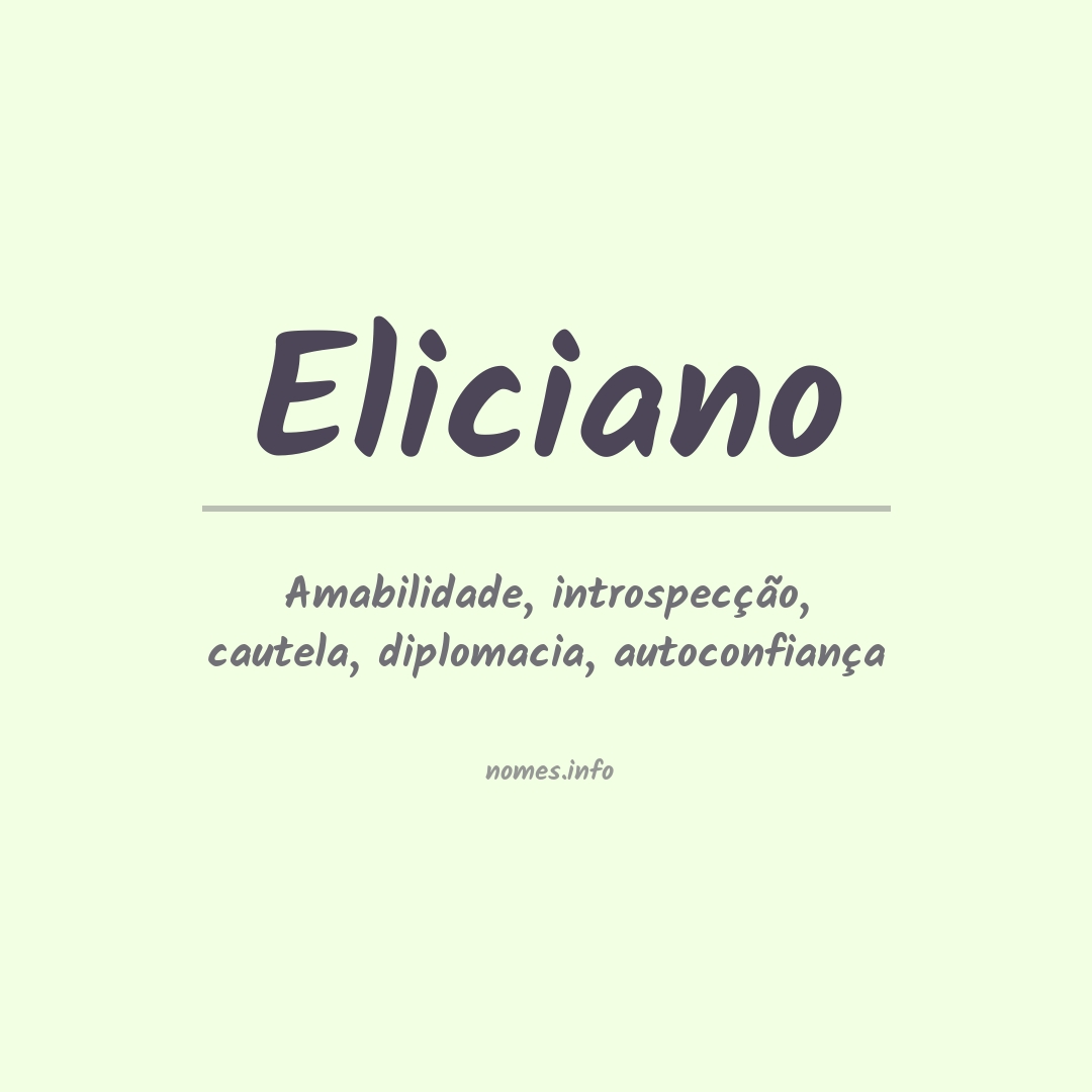 Significado do nome Eliciano