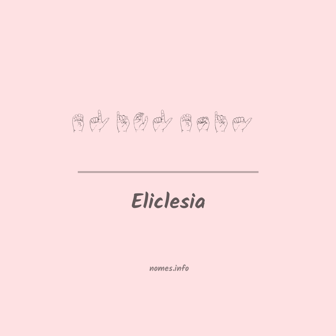 Eliclesia em Libras