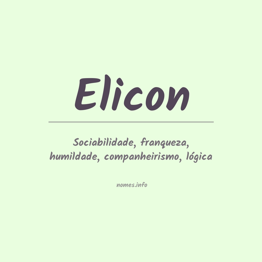 Significado do nome Elicon