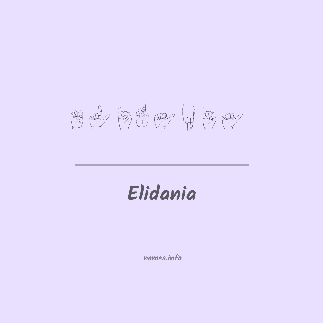Elidania em Libras