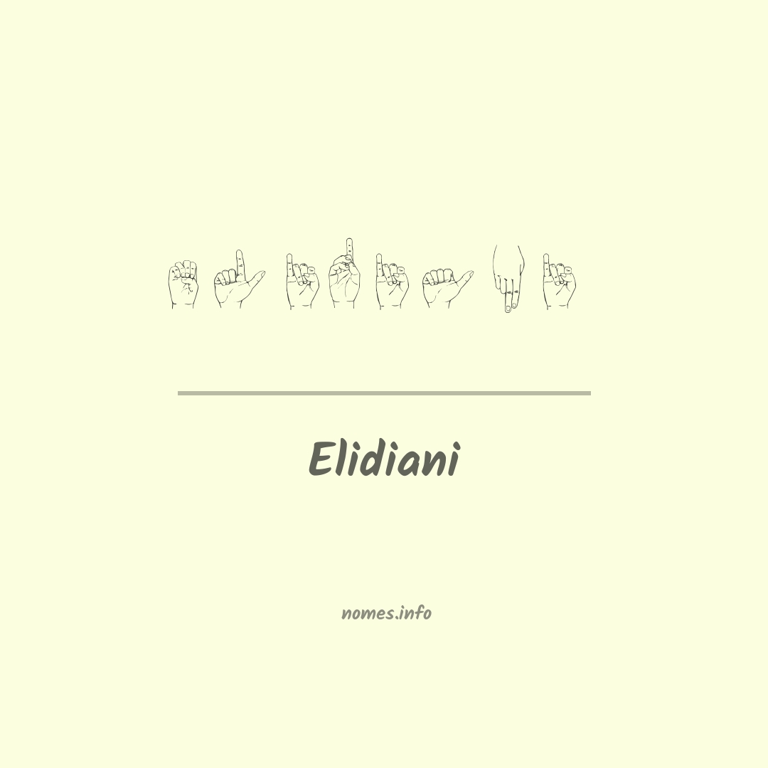 Elidiani em Libras