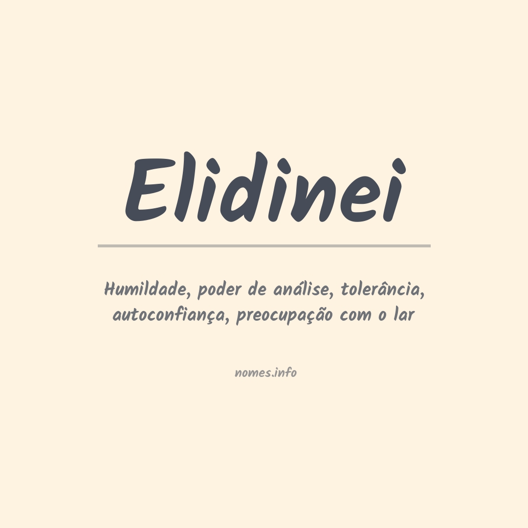 Significado do nome Elidinei