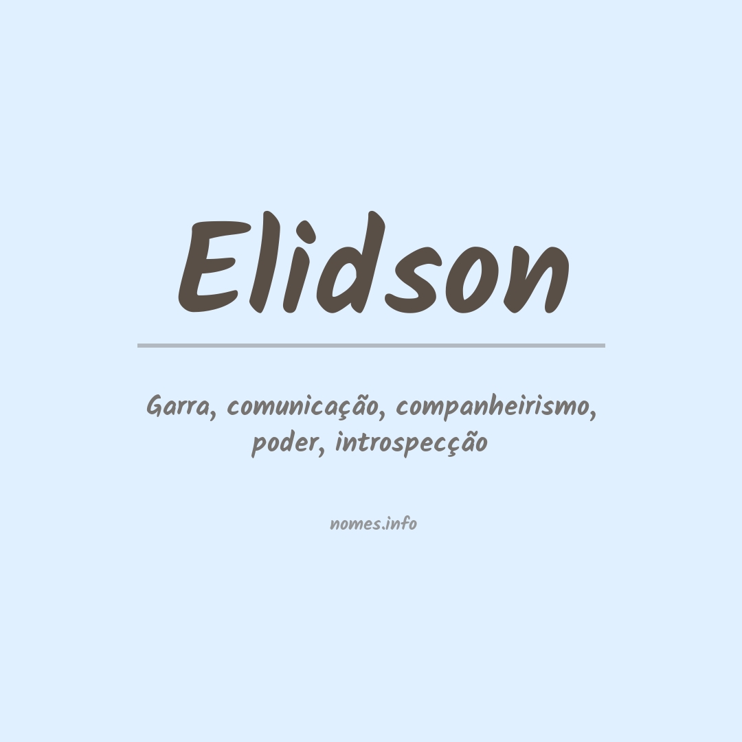 Significado do nome Elidson