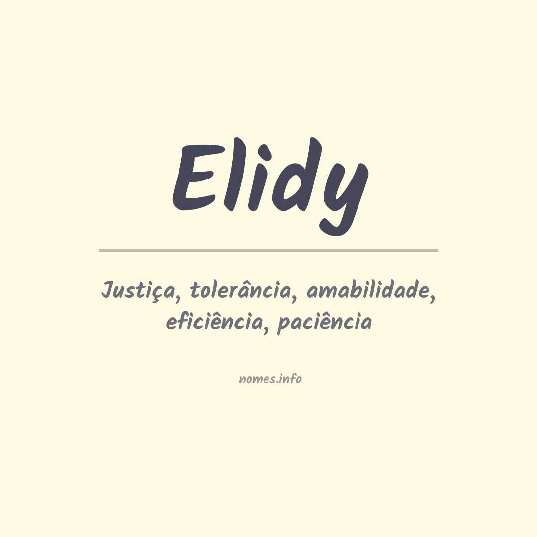 Significado do nome Elidy