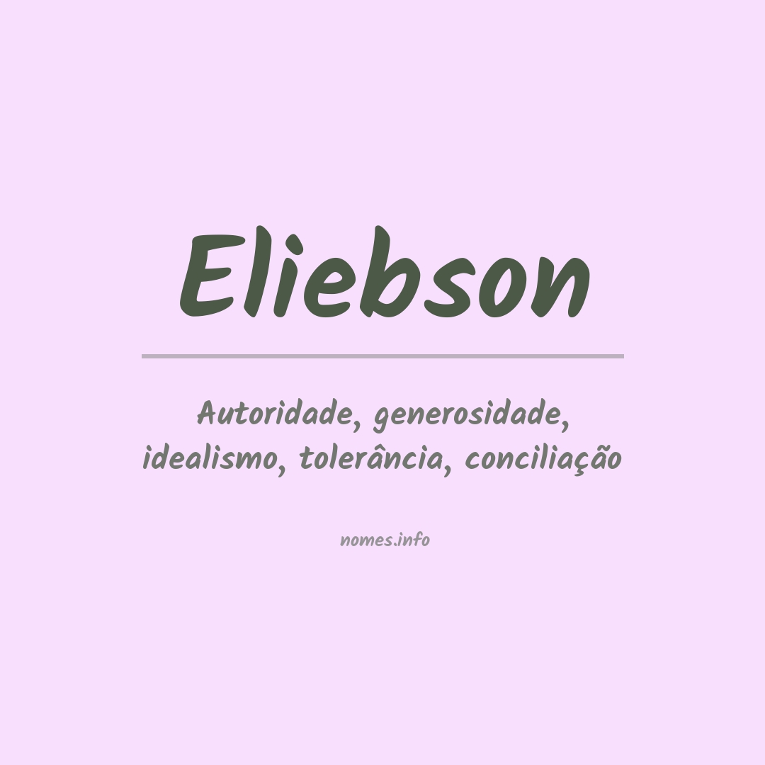 Significado do nome Eliebson