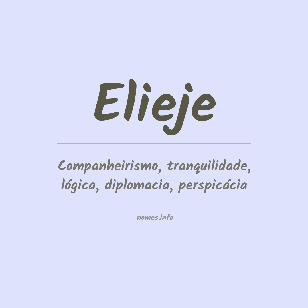 Significado do nome Elieje