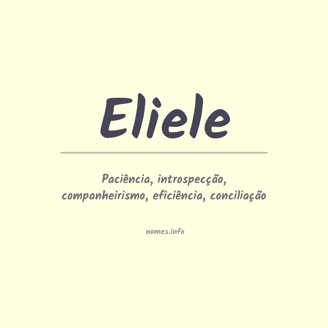 Significado do nome Eliele