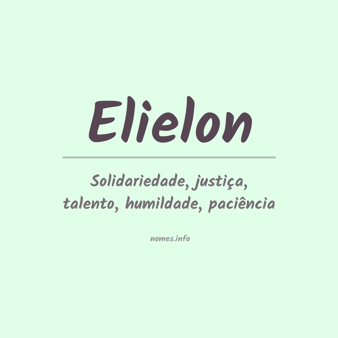 Significado do nome Elielon