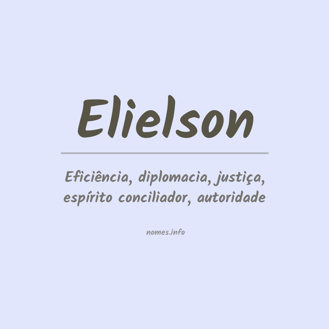 Significado do nome Elielson