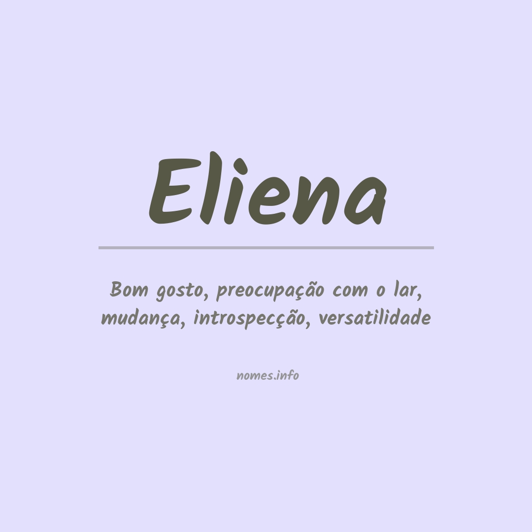 Significado do nome Eliena