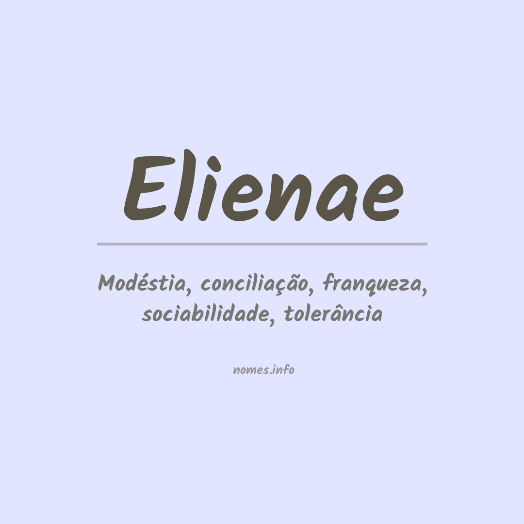 Significado do nome Elienae