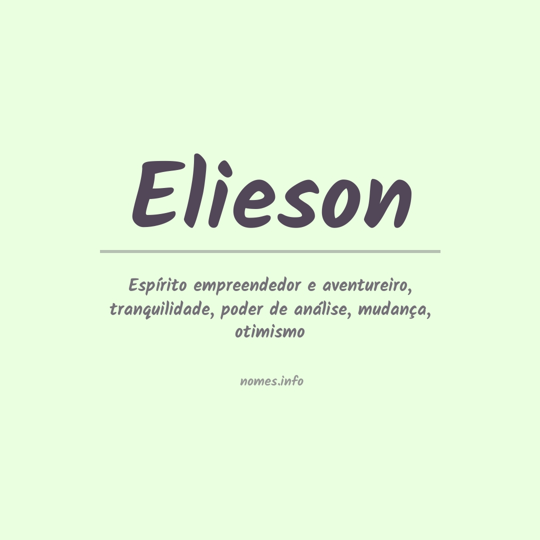 Significado do nome Elieson