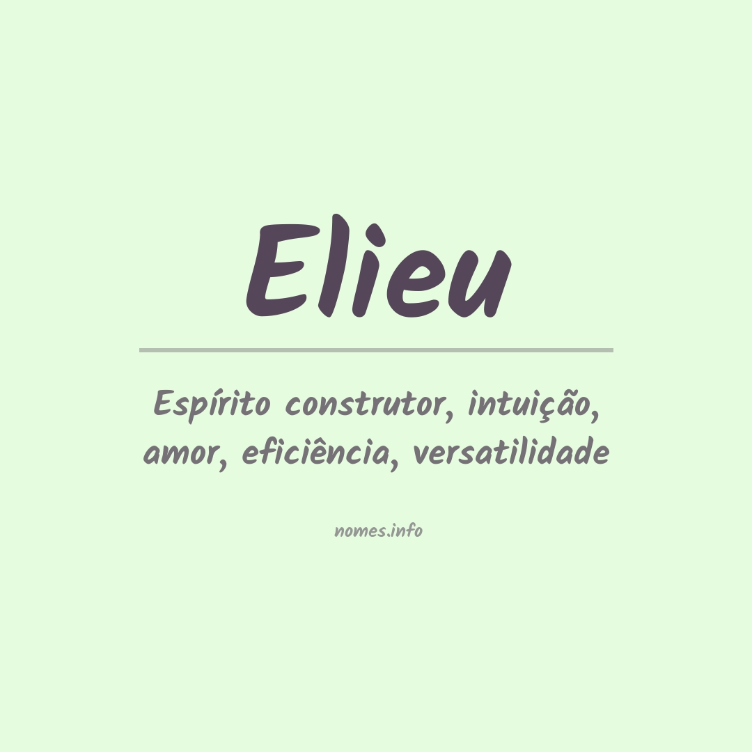 Significado do nome Elieu