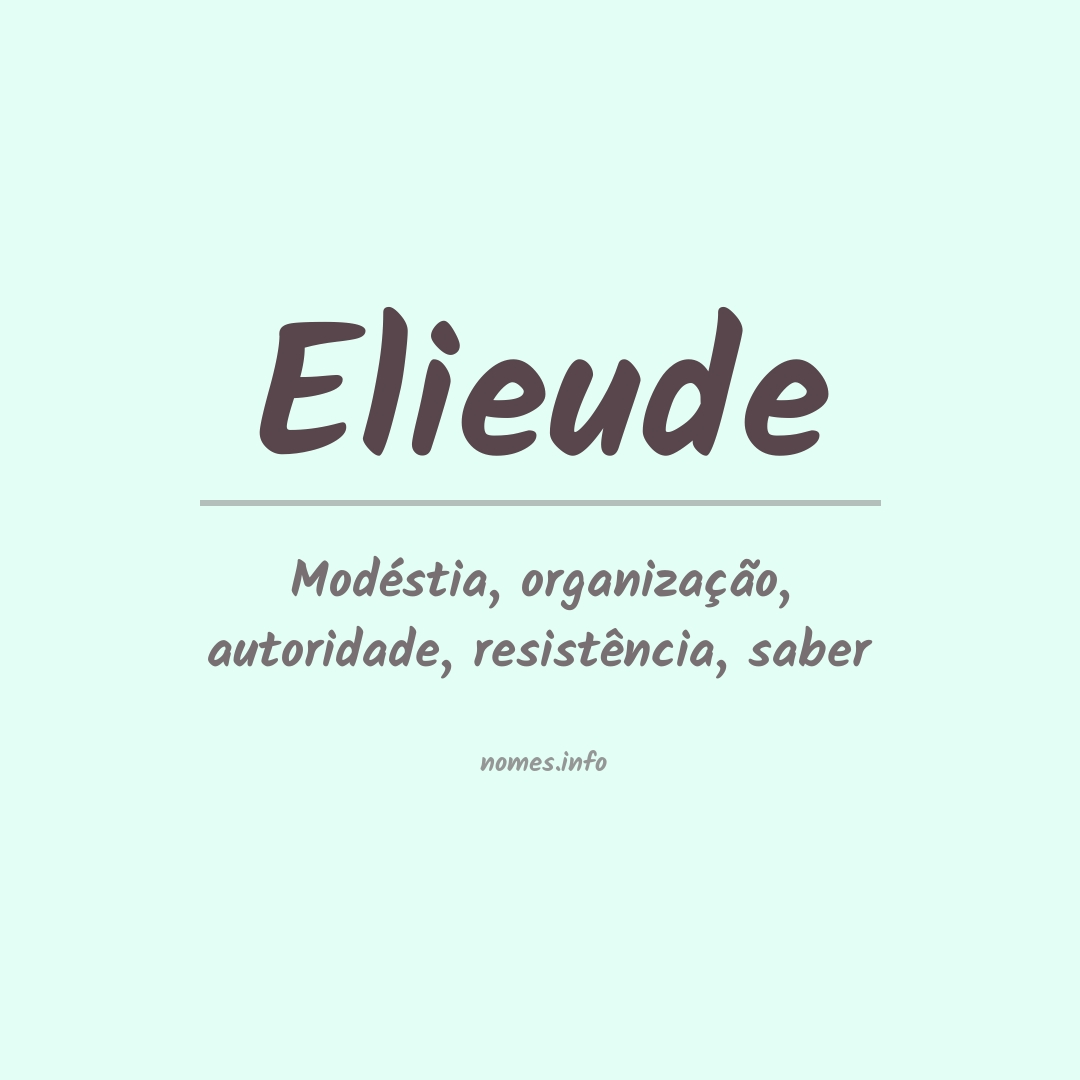 Significado do nome Elieude