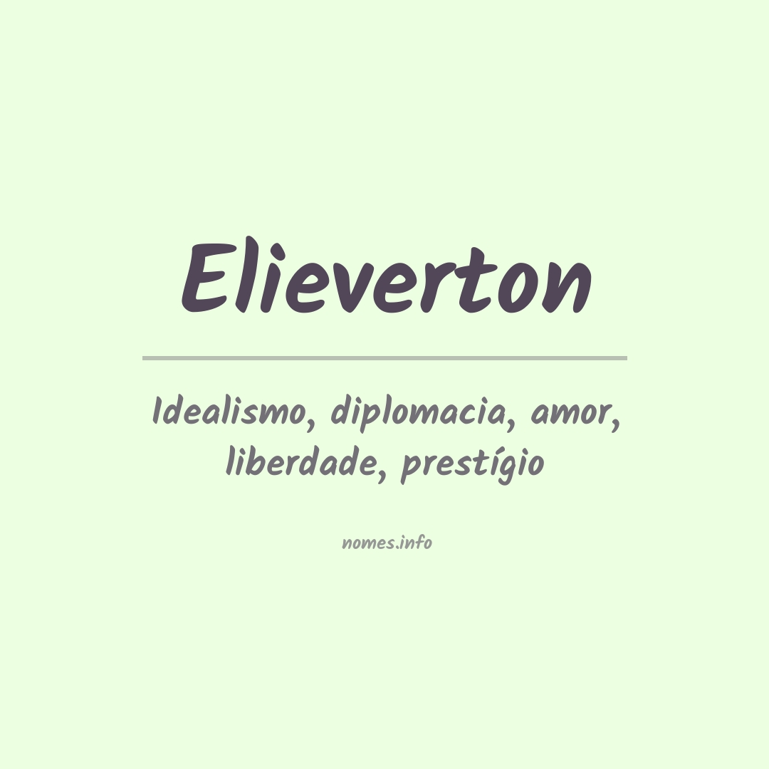 Significado do nome Elieverton