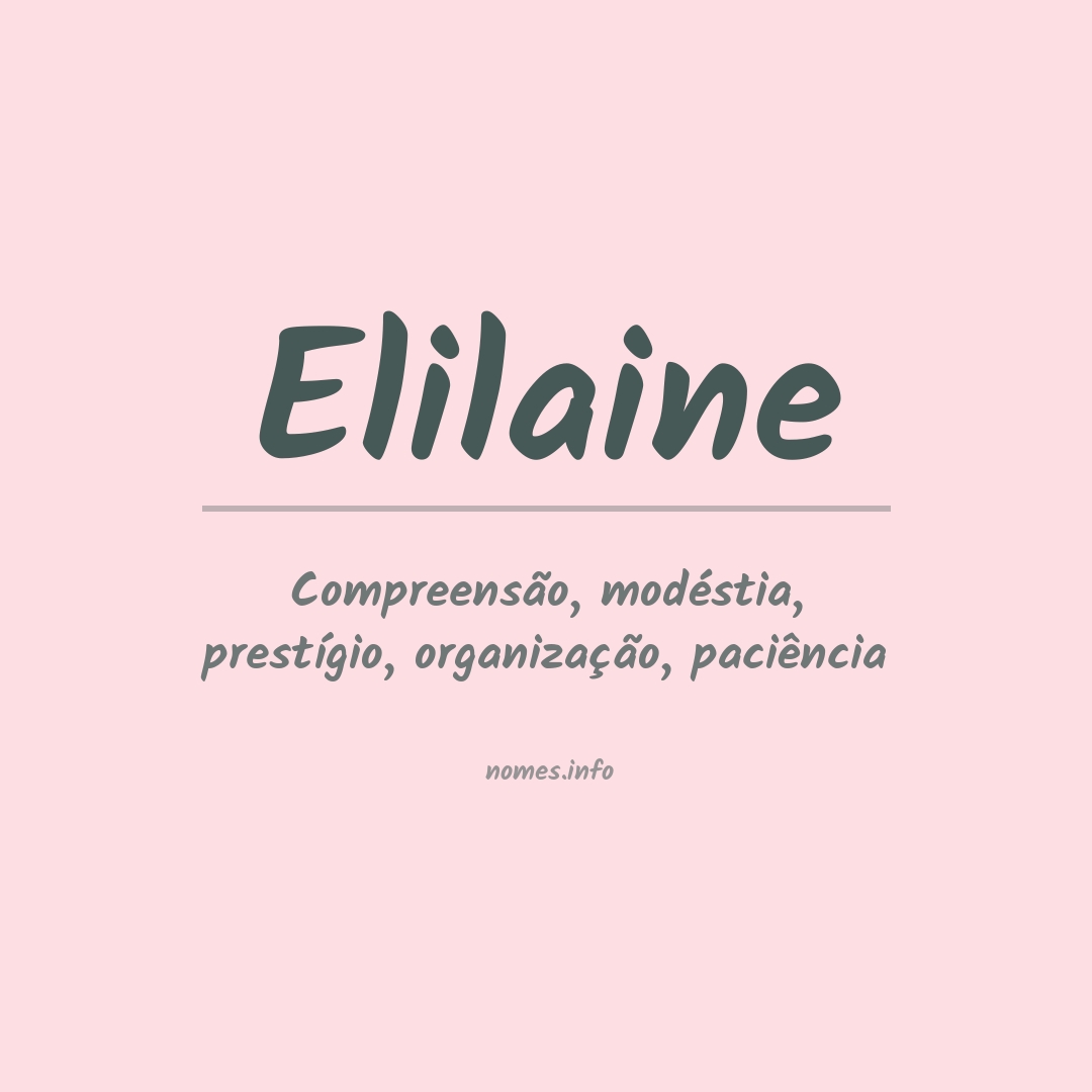 Significado do nome Elilaine