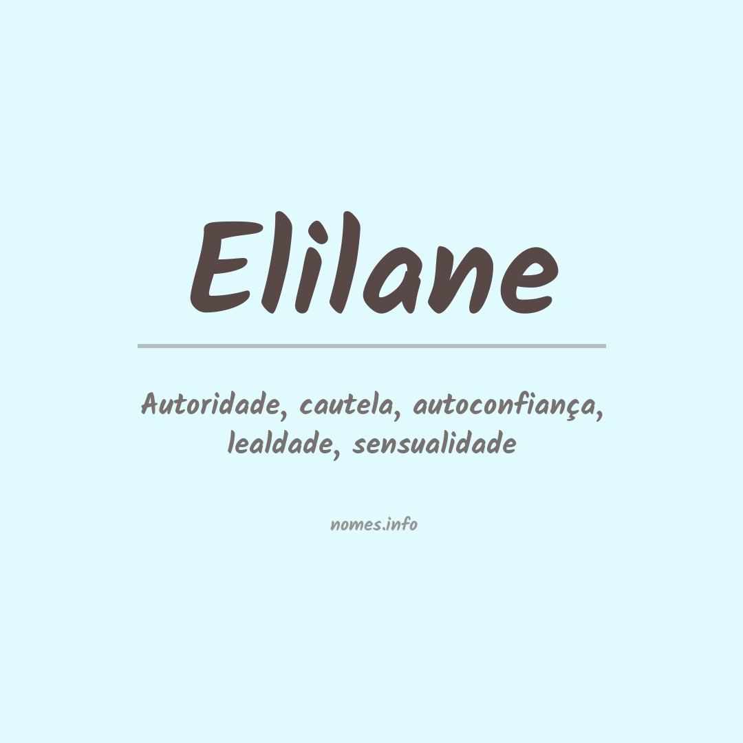 Significado do nome Elilane