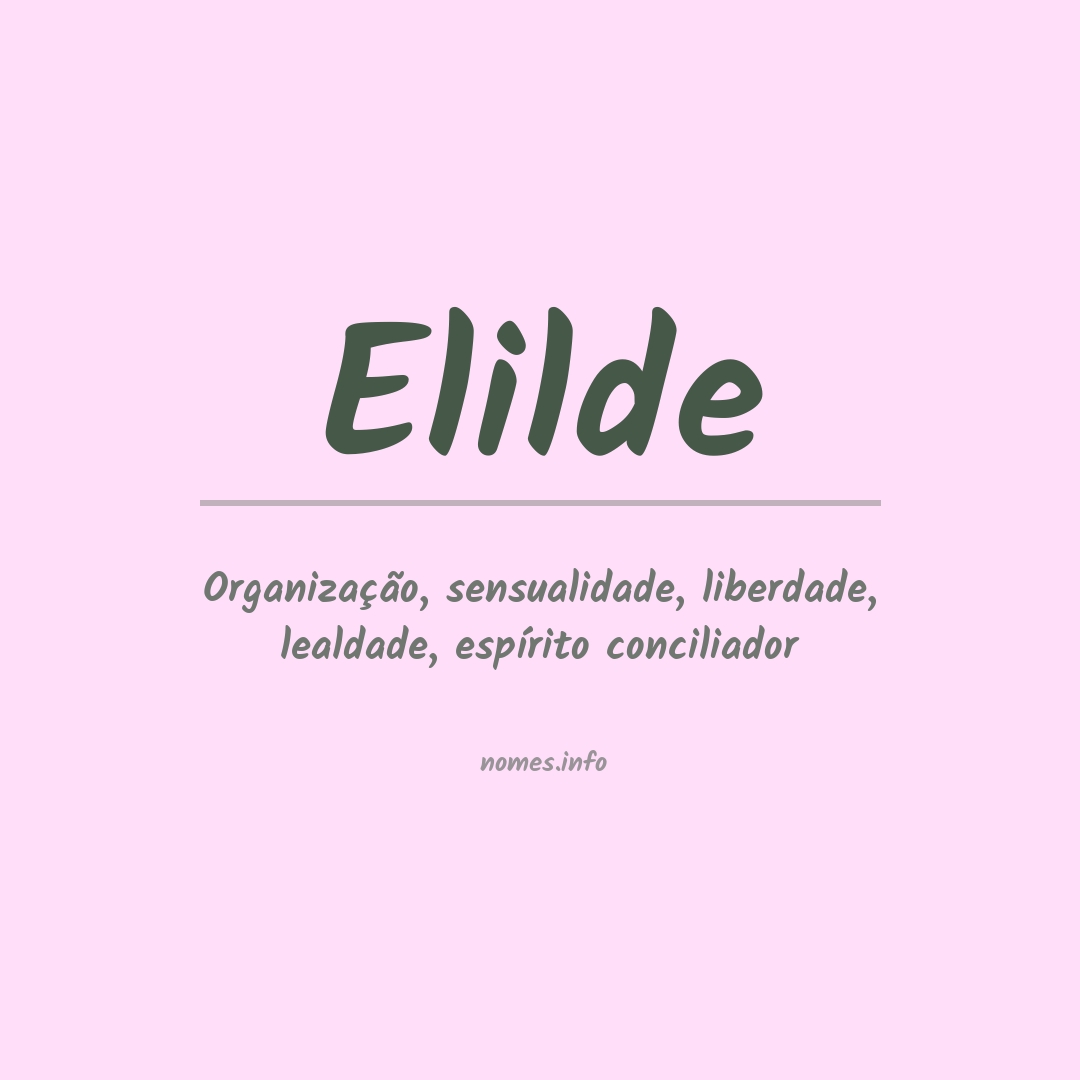 Significado do nome Elilde