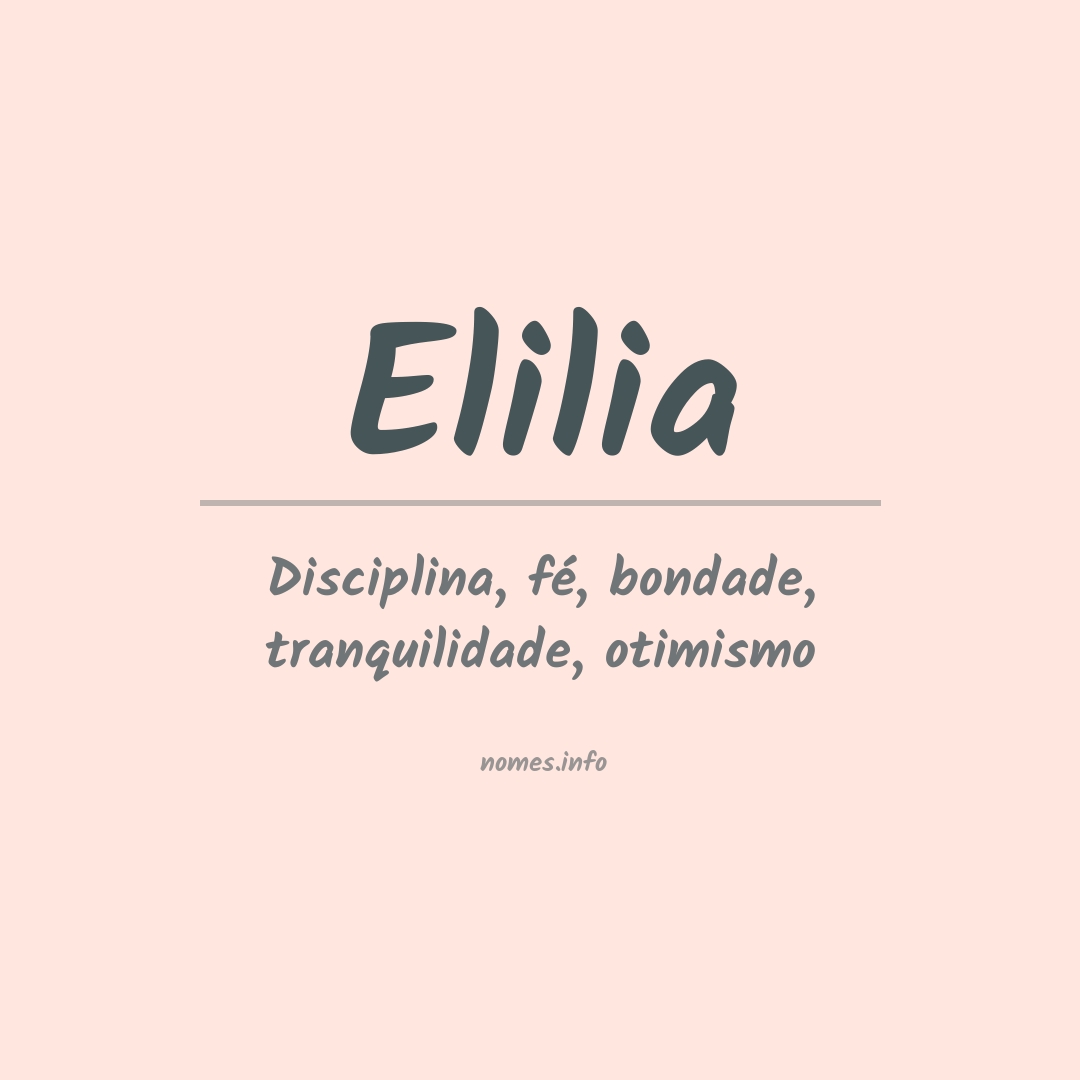 Significado do nome Elilia