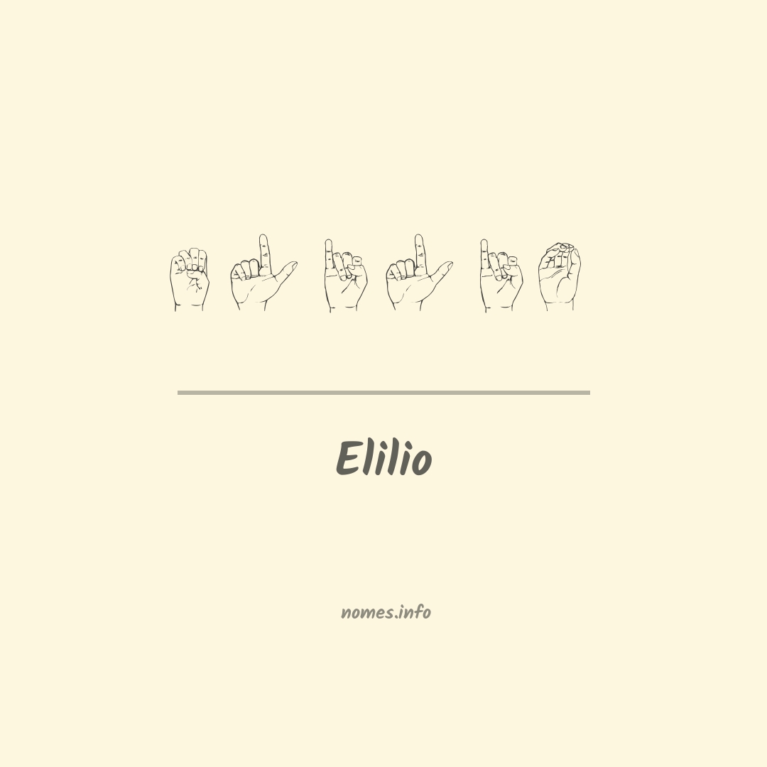 Elilio em Libras Elilio em Libras