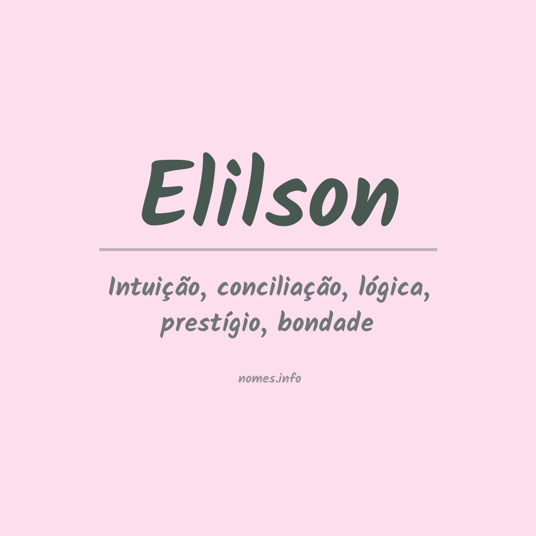 Significado do nome Elilson