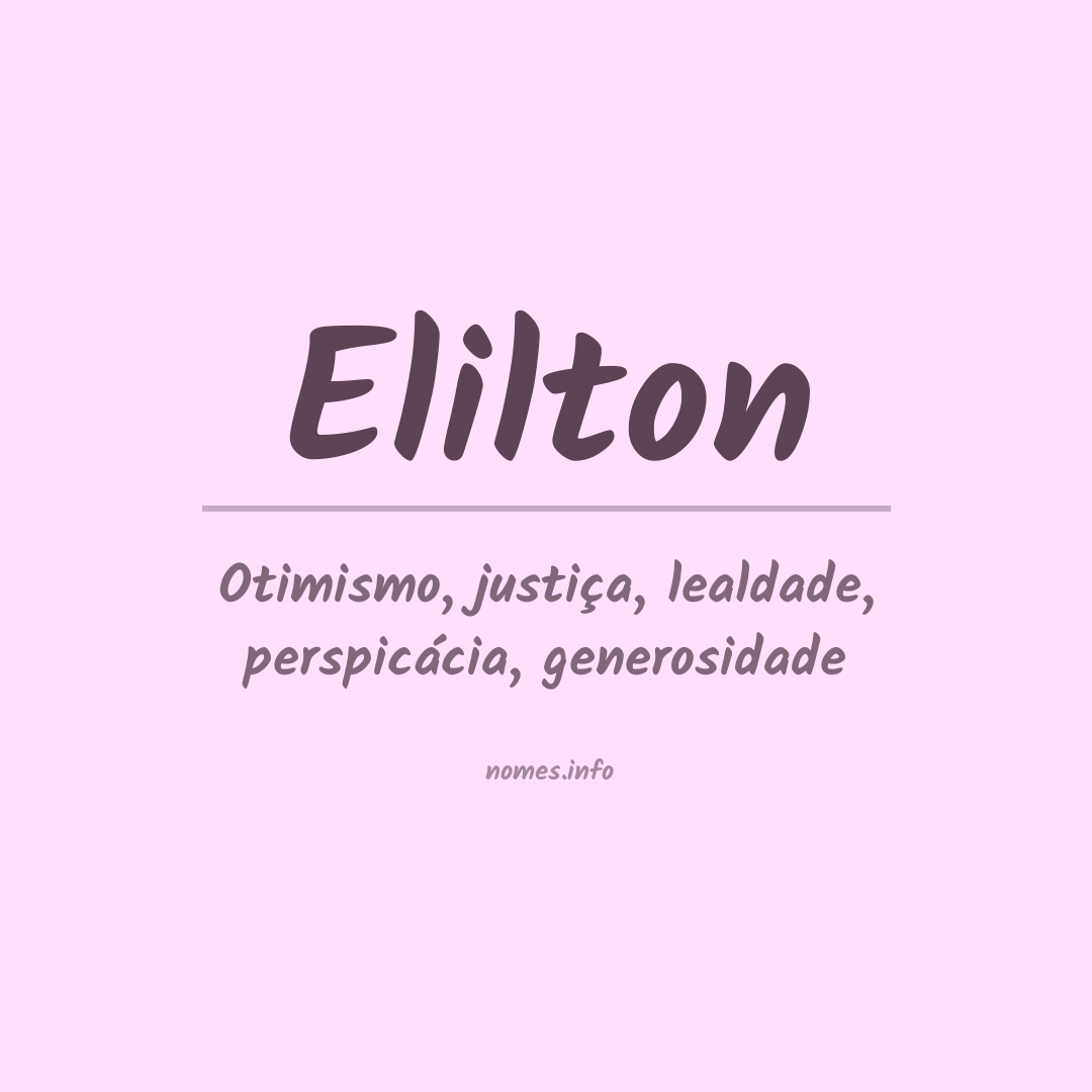 Significado do nome Elilton