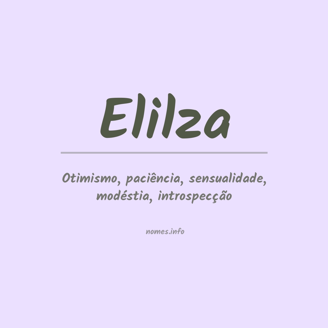 Significado do nome Elilza